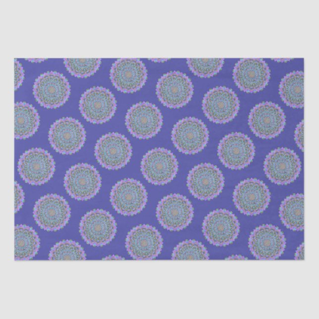 Papel De Seda Flor Da Vida - Estilo De Mandala Índia 2 (Frente )