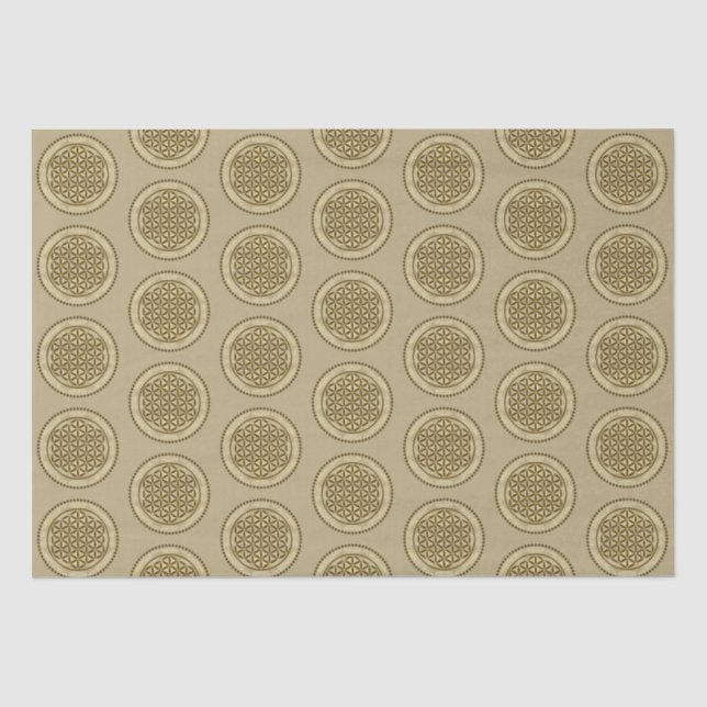 Papel De Seda FLOR DA VIDA - Símbolo Geometrie Sagrado Art 2 (Frente )