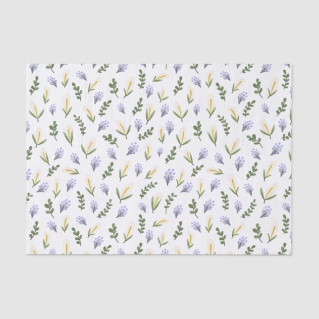 Papel de seda flor de agua y lavanda (Frente )
