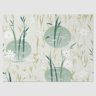 Papel De Seda Flor de Bambu Sereno Asiático (10)
