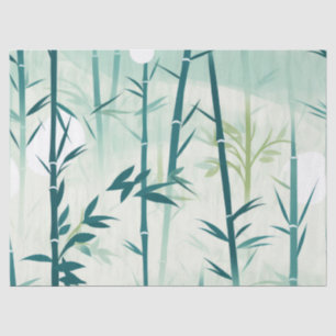 Papel De Seda Flor de Bambu Sereno Asiático (5)