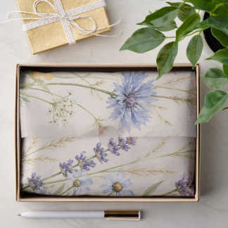 Papel De Seda Flor de Campo Vintage