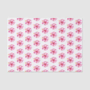 Papel De Seda Flor de Hibiscus Rosa Tropical