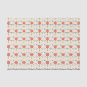 Papel De Seda Flor de Laranja e Borboletas Azuis