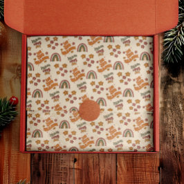 Papel De Seda Flor de Natal Arco-Íris Retro