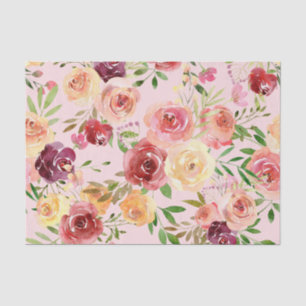 Papel De Seda Flor de Peony de Cor Flórida Rosa Elegante