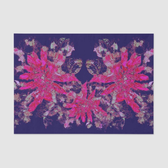 Papel De Seda Flor de poinsettia de Natal (Frente )