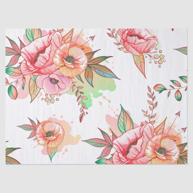 Papel De Seda Flor de primavera (Frente )