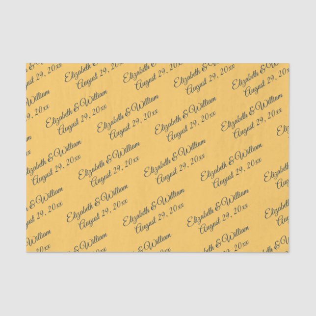 Papel De Seda Flor de Raios Simples Elegante com Casamento Monog (Frente )