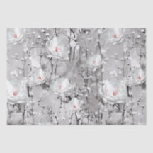Flor de rosa branca inverno floral cinza