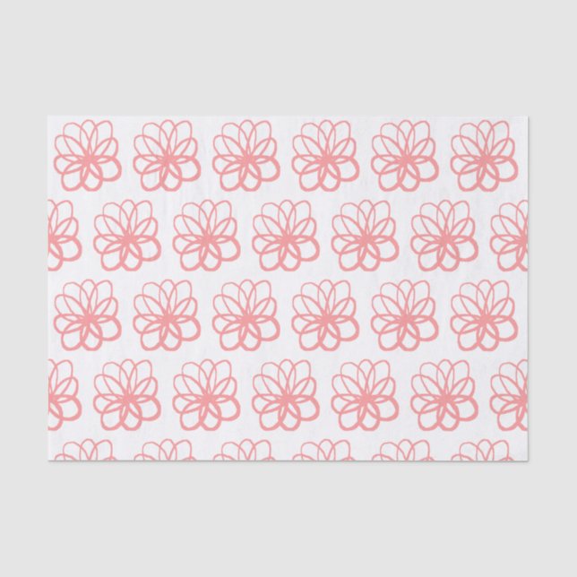 Papel De Seda Flor Espontâneo - Rosa Suave (Frente )