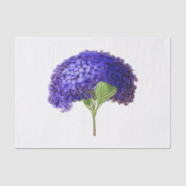 Papel De Seda Flor Floral Hortênsia Roxa Vintage