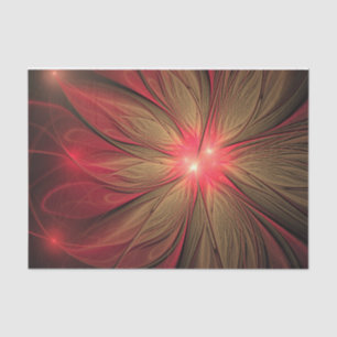 Papel De Seda Flor fractal de fanfarrão vermelho