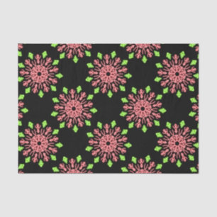 Papel De Seda Flor néon, vermelha e verde