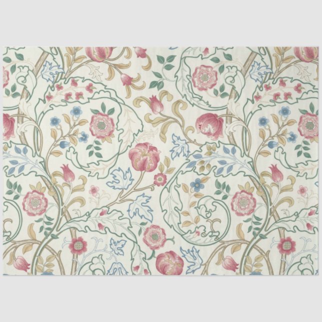 Papel De Seda Flor, Padrão Floral, William Morris (Frente )