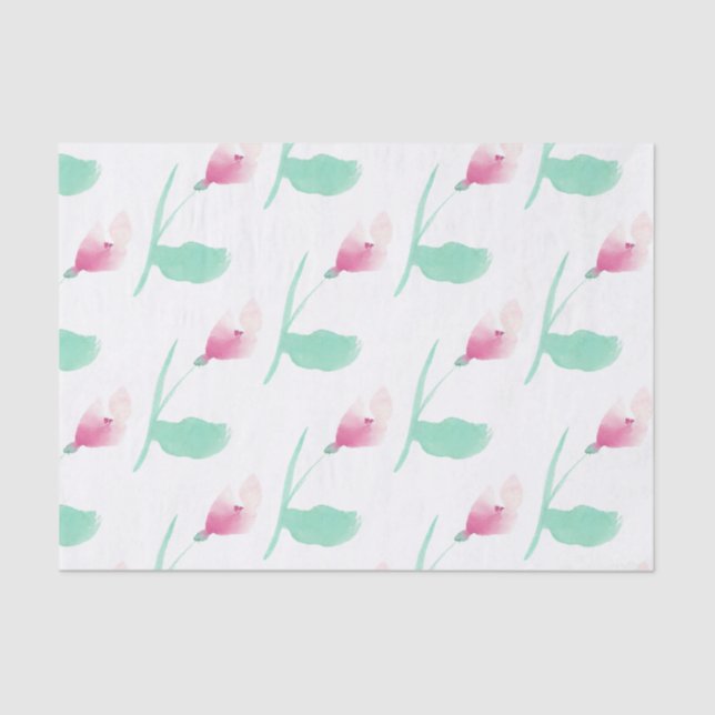 Papel De Seda Flor Rosa (Frente )