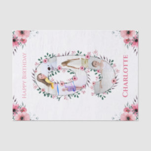 Papel De Seda Flor Rosa Cor-de-Rosa, Colagem Fotográfica da Rapa