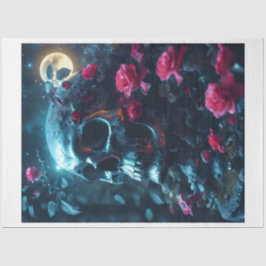 Papel De Seda Flor Skull