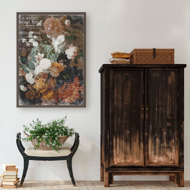 Papel De Seda Florais Antiguos com a desacoplagem de Ephemera Vi (Criador carregado)