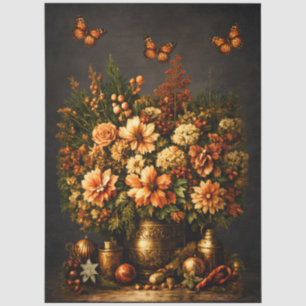 Papel De Seda Florais de Natal Vintage Decoupage