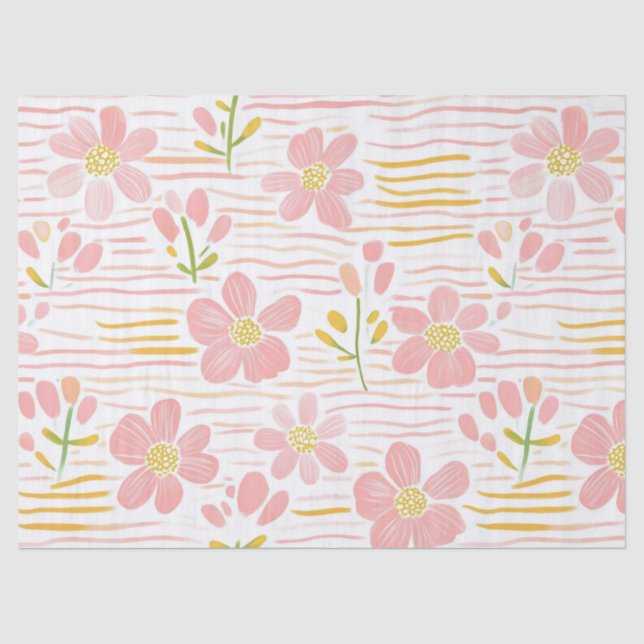 Papel De Seda Florais Retrô Pastel (6) (Frente )