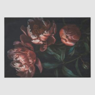 Papel De Seda Florais Românticos Escuros Desfazem Quebra-Present