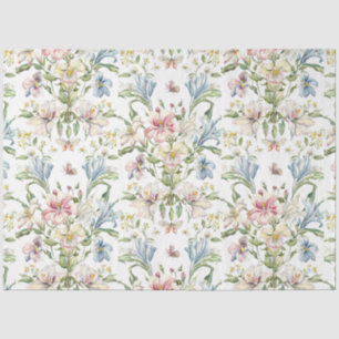 Papel De Seda Florais Vintage Elegantes