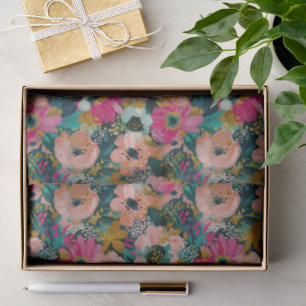 Papel De Seda Floral 