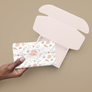 Papel de Seda Floral Aquarela