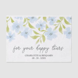 Papel de Seda Floral Aquarela Feliz Lágrimas Casam