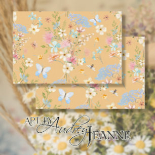 Papel De Seda Floral Aquarela Flagrantes Flores Selvagens Decoup