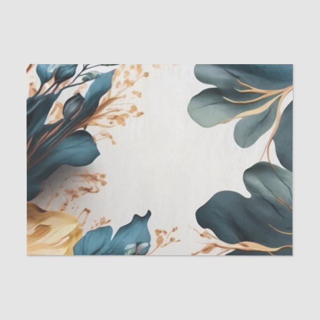 Papel De Seda Floral aquarela linda (Frente )