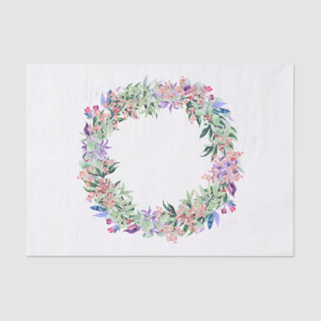 Papel De Seda Floral Berries Wreath (Frente )