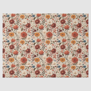 Papel De Seda Floral Botânico de outono Moderno