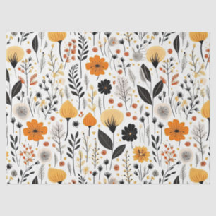Papel De Seda Floral Botânico do outono Moderno