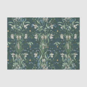 Papel De Seda Floral Branco Elegante