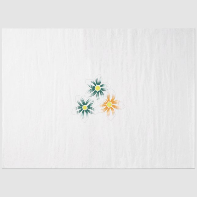 Papel de Seda Floral | Charme de Embrulho de Prese (Frente )