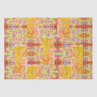 Papel De Seda Floral Colorida