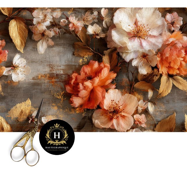 Papel De Seda Floral Corais Rústicos Decoupage Sem Costura (Criador carregado)