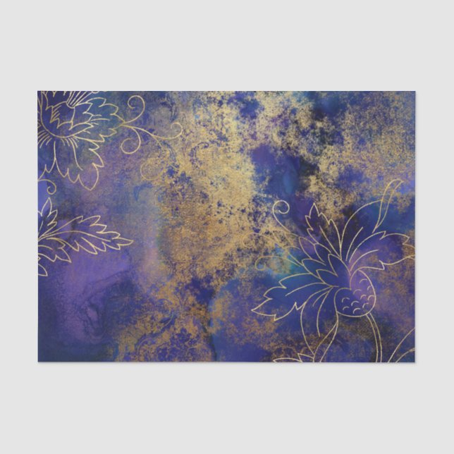 Papel De Seda Floral Damask Vintage (Frente )