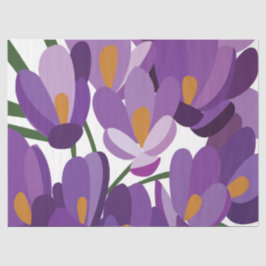 Papel De Seda Floral de Crocus Roxo
