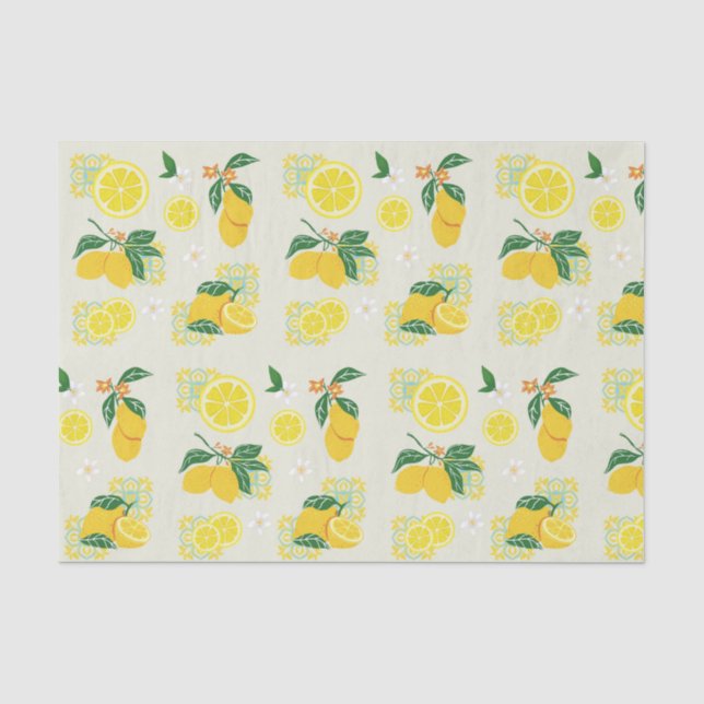 Papel De Seda Floral de Limão (Frente )