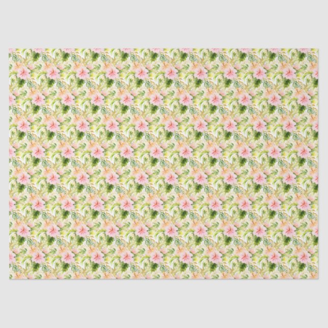 Papel De Seda Floral de Selva Tropical (Frente )