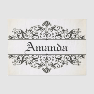 Papel De Seda Floral do vintage personalizado