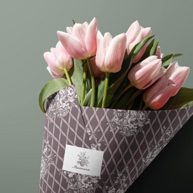 Papel de Seda Floral em Cesta de Carvão (Criador carregado)