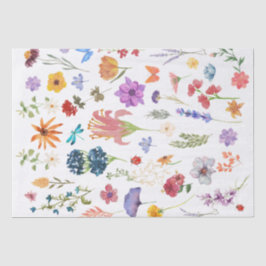 Papel de Seda Floral| Embrulho de Presente Elegant