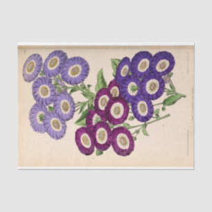 Papel De Seda Floral Ephemera Decoupage Flores Roxas Francesas T