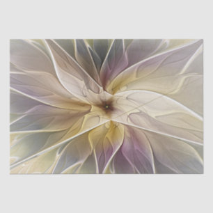 Papel De Seda Floral Fantasy Dourada Eggplant Abstrato Art Fract