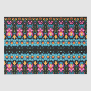 Papel De Seda Floral Folk Art Modern