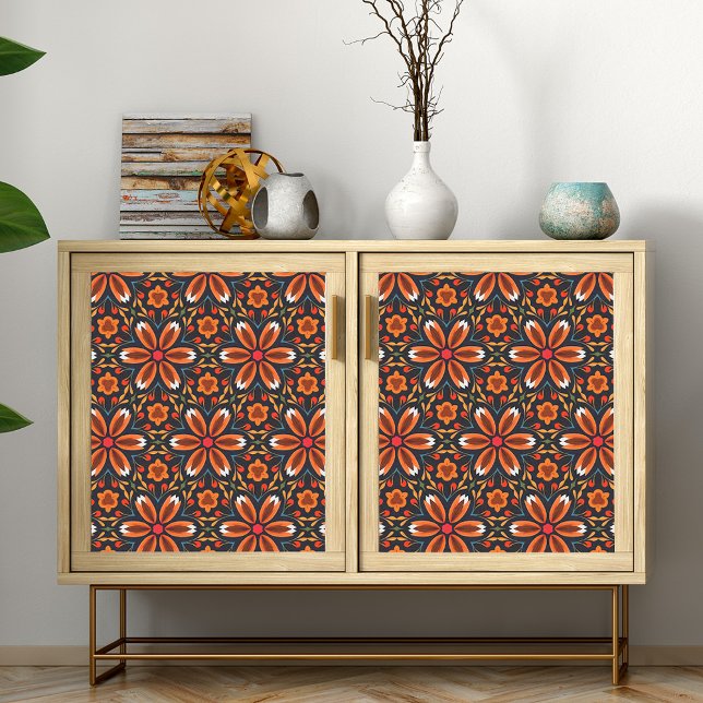 Papel De Seda Floral Folk Art Motifs Patterno Decoupage Scrapboo (Criador carregado)